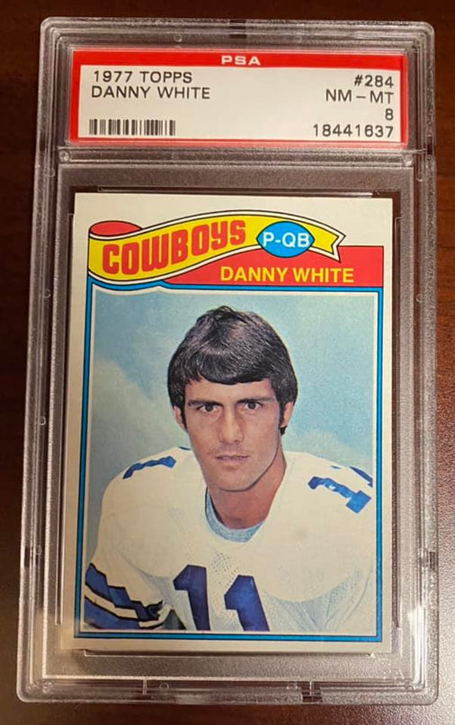 DANNY WHITE - 1977 Topps #284 RC Cowboys Rookie - PSA 8