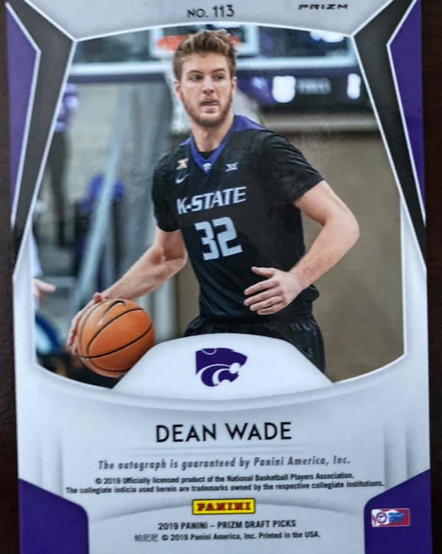 DEAN WADE 2019 20 PRIZM DRAFT PICKS SILVER ROOKIE RC AUTO #113 - DRAFT PICKS