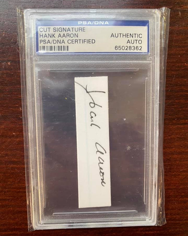 HANK AARON - CUT SIGNATURE