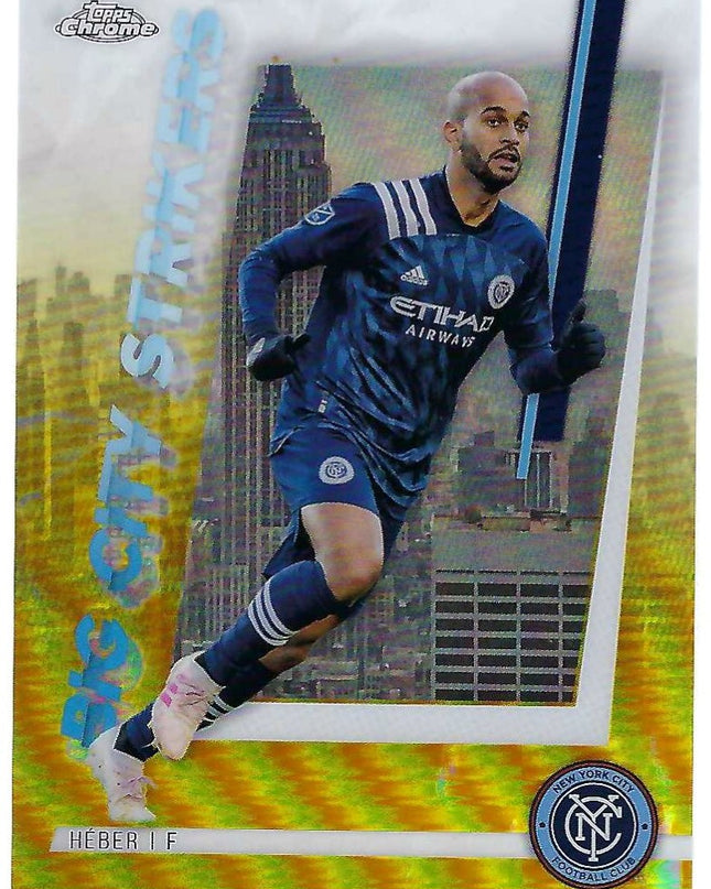 2021 Topps Chrome MLS HEBER New York City FC GOLD REFRACTOR 21/50