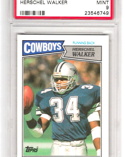 HERSCHEL WALKER ROOKIE CARD - #264 TOPS - DALLAS COWBOYS - PSA 9