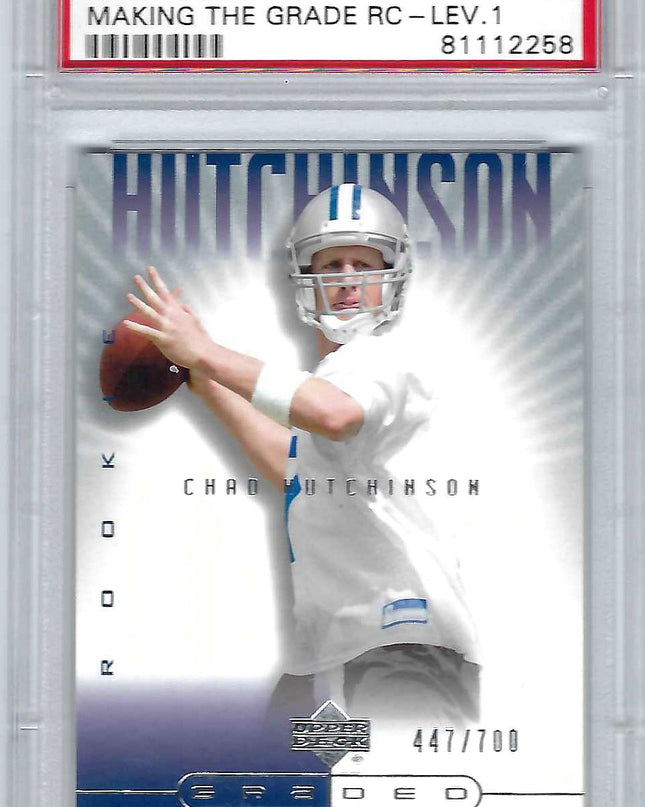 CHAD HUTCHINSON - 2002 U.D. Graded #130 - MAKING THE GRADE RC - LEV.1 - PSA10