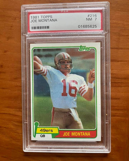 Joe Montana 1981 Topps #216 RC Rookie Card -  PSA 7