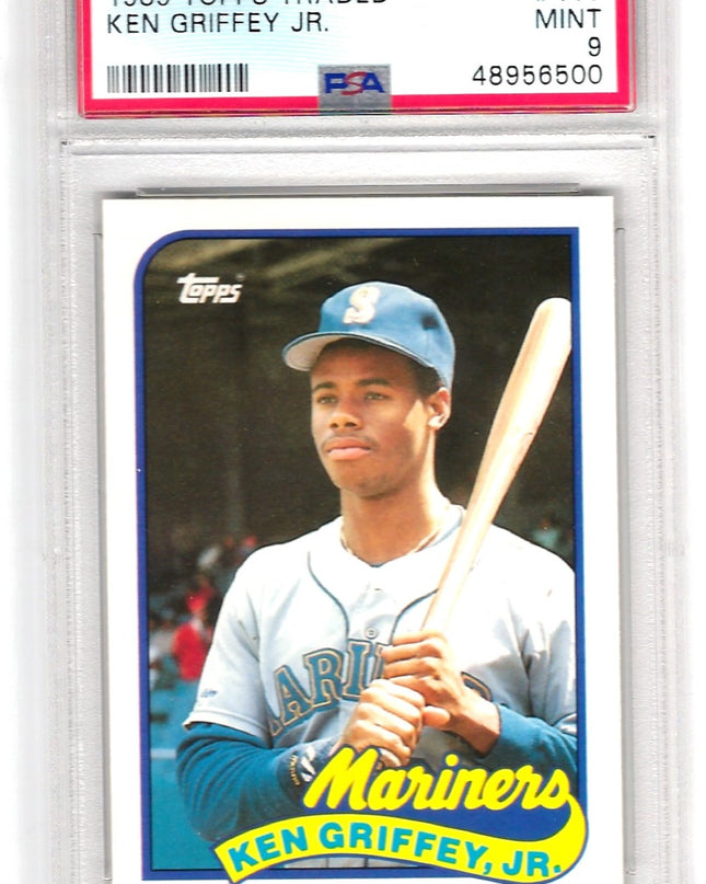 KEN GRIFFEY JR ROOKIE CARD - 1989 TOPPS TRADED #41T - PSA 9