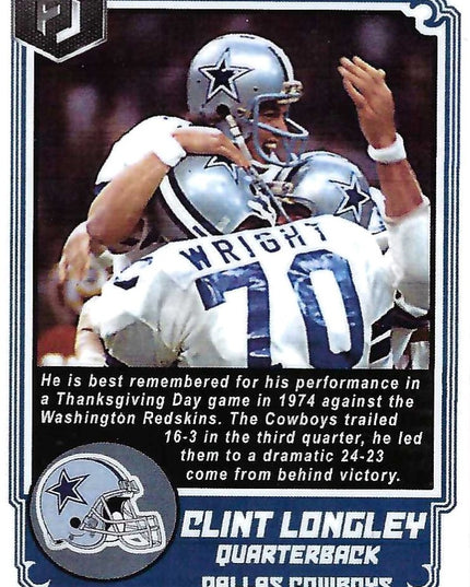 CLINT LONGLEY - 8X10 AUTOGRAPHED PHOTO & ACEO DALLAS COWBOY CUSTOM ART CARD