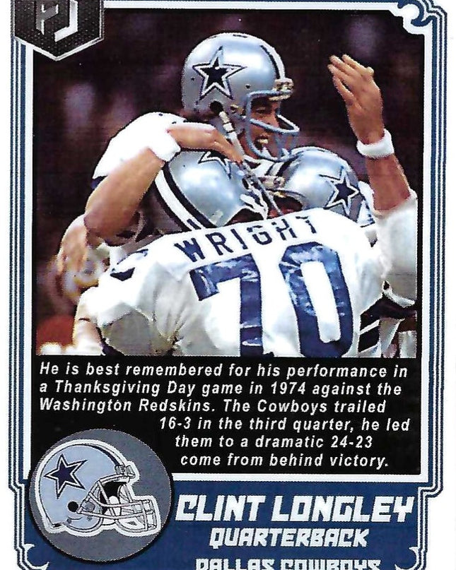 CLINT LONGLEY - 8X10 AUTOGRAPHED PHOTO & ACEO DALLAS COWBOY CUSTOM ART CARD