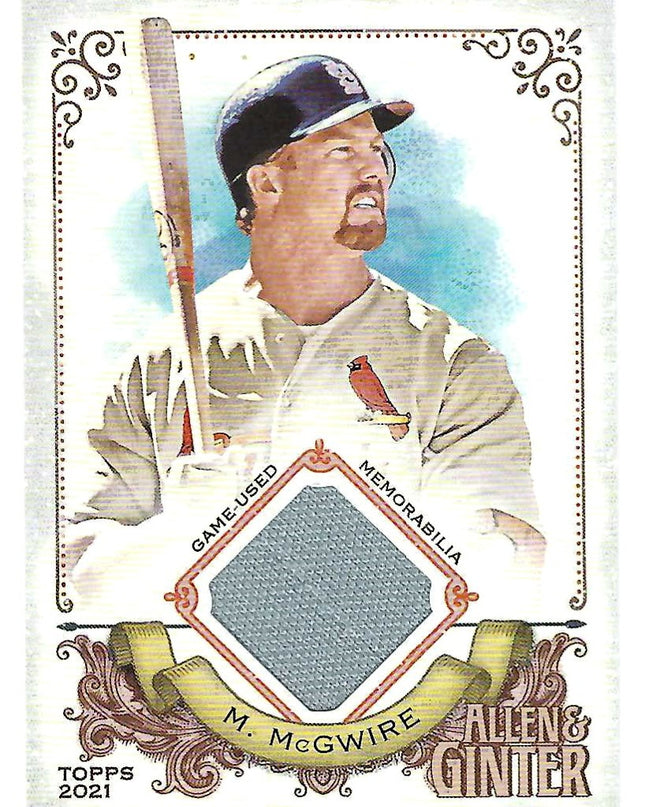 MARK McGWIRE St. Louis Cardinals 2021 Topps Allen & Ginter Game Used Relic Card