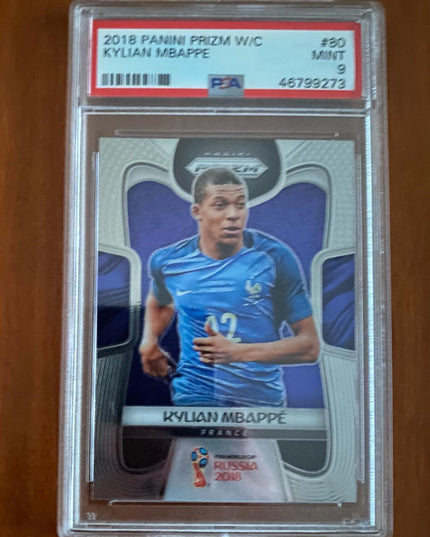 Kylian Mbappe - Panini Prizm W/C - PSA 9