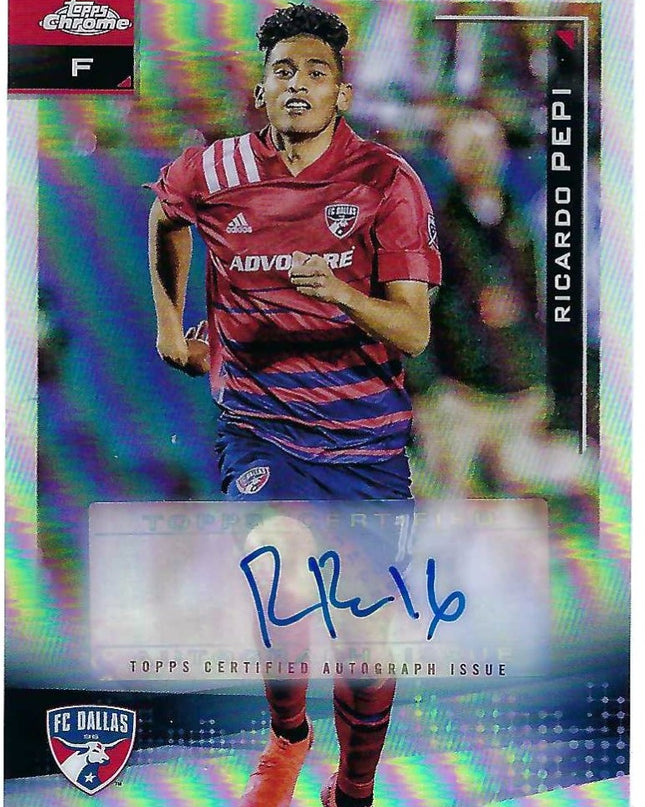 2021 Topps Chrome MLS Auto Refractor Ricardo Pepi RC #174 AUTOGRAPH ROOKIE CARD!