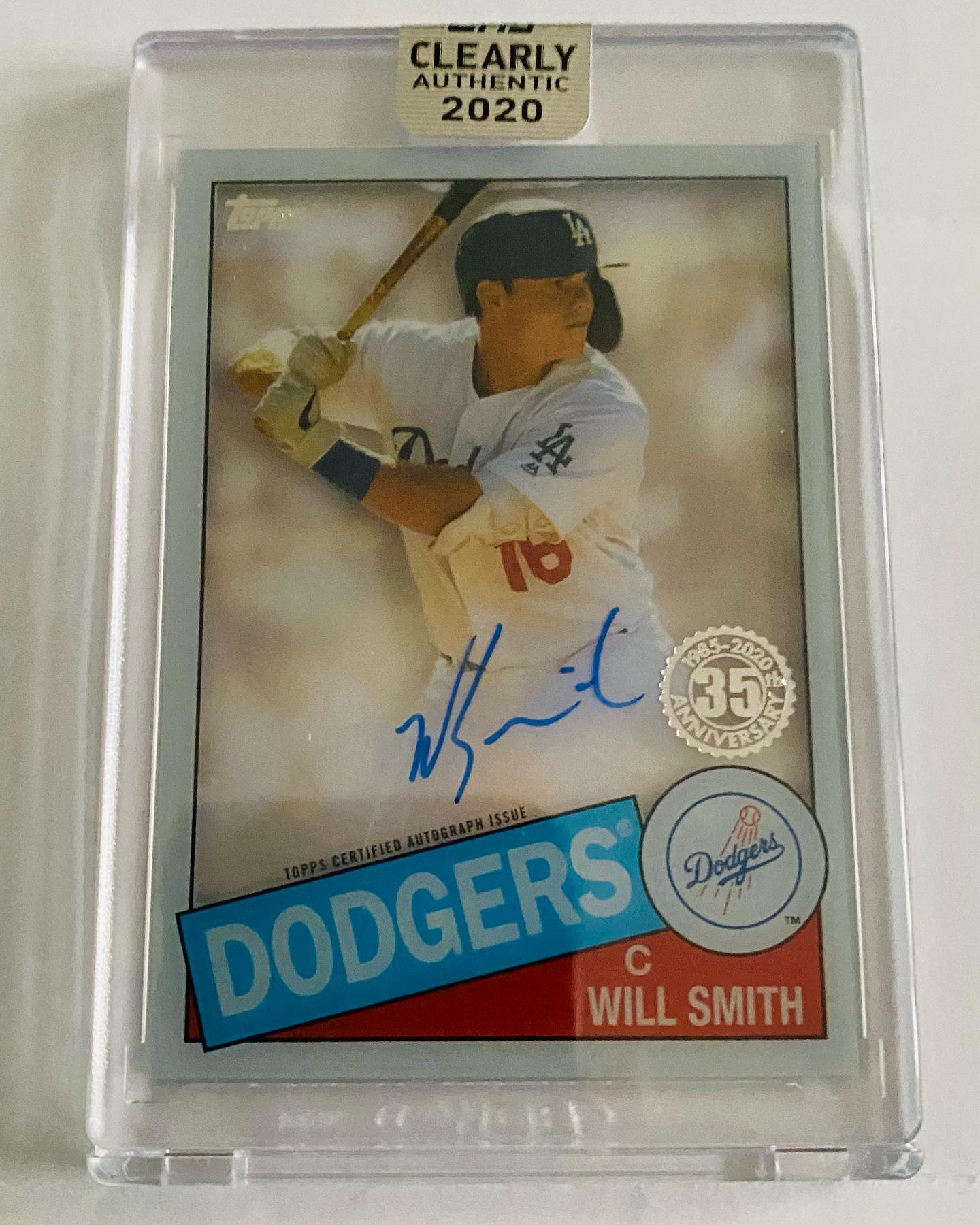 2020 Topps Clearly Authentic -Will Smith - Autograph TBA-WSM - Dodgers