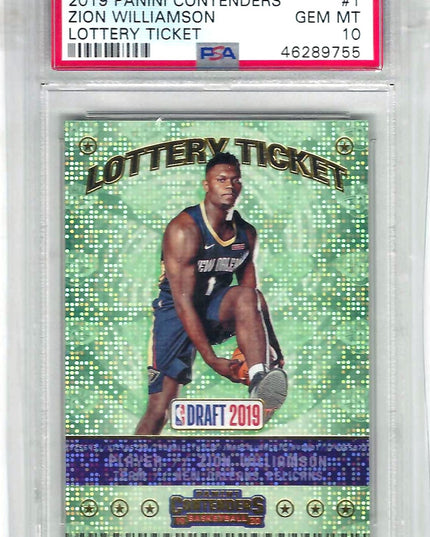 ZION WILLIAMSON - CONTENDERS #1 - LOTTERY TICKET - PSA 10