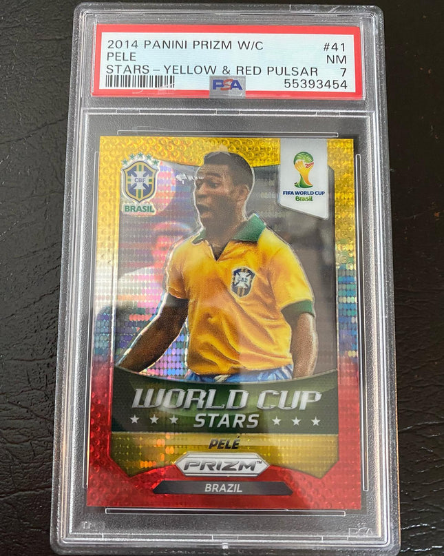Pele - 2014 Panini Prizm W/C - stars - Yellow & Red Pulsar