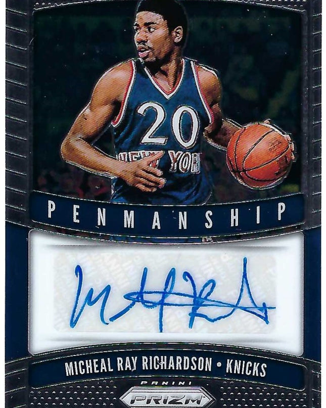 MICHAEL RAY RICHARDSON KNICKS AUTO 2019-20 PANINI PRIZM PENMANSHIP